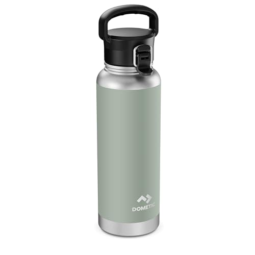 Dometic Thermo Bottle 120 - Thermosflasche 1200ml - Größe Trinkflasche Edelstahl - Spülmaschinenfest, BPA-Frei, Doppelwandig - Thermoskanne, Isolierflasche - Moss