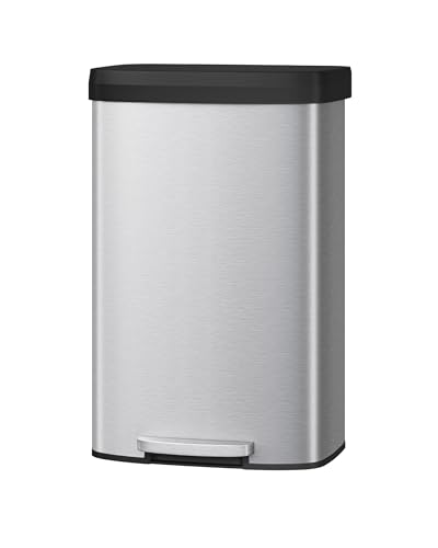 Caneca de basura de acero inoxidable de 80 L con tapa