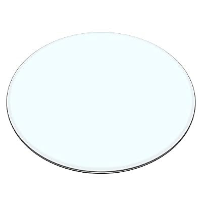 Btikita 20" Tempered Glass Table Top Round Transparent Table Surface 1/4" Thick Flat Polished Edge Multipurpose for Home Office Glass Countertop (20 inch)