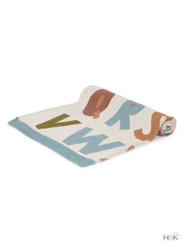 Image of haus & kinder Knitted Baby Blanket, Soft Breathable Baby Blankets Newborn, Premium Baby Blanket for 0-2 Years, Cozy Blankets for Crib, Nursery & Stroller, New Born Baby Essentials | ABC