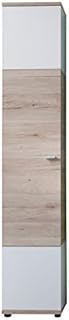 trendteam smart living Badezimmer Hochschrank Schrank Campus, 36 x 189 x 31 cm in Weiß, Eiche San Remo (Nb.) mit viel Stauraum und vier verstellbaren Einlegeböden