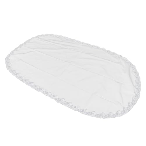 MALUGOGO Velo de Novia Estilo Catedral Blanco de Algodón, Diseño Floral Hermoso y Fácil de Usar para Ceremonia de Boda, Resistente y Elegante para Novias