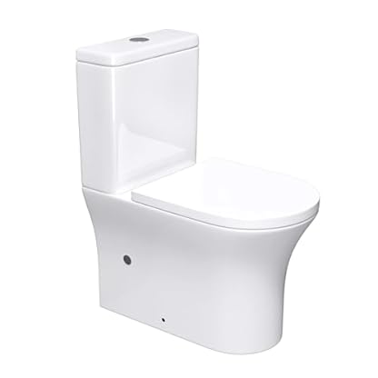 doporro Design Stand WC Toilette bodenstehend Tiefspüler mit Silent-Close spülrandlose Toilette spülrandloses WC Aachen304T – Bild 7