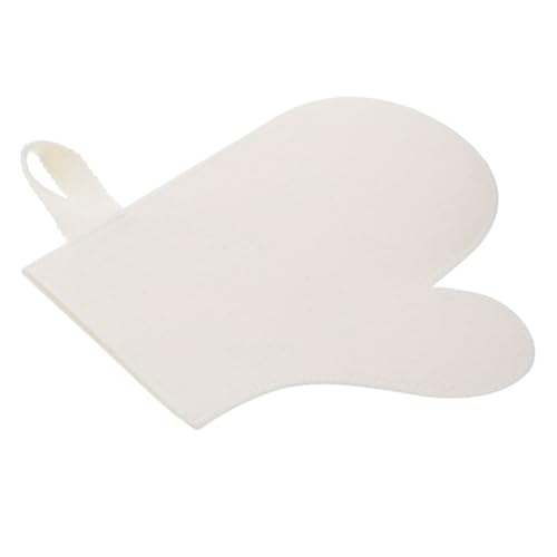 Milisten Guante de Fieltro para Sauna Resistente al Mitón Unisex Transpirable y Protector Térmico para Baño Diseño Sencillo y Cómodo para Manos Blanca