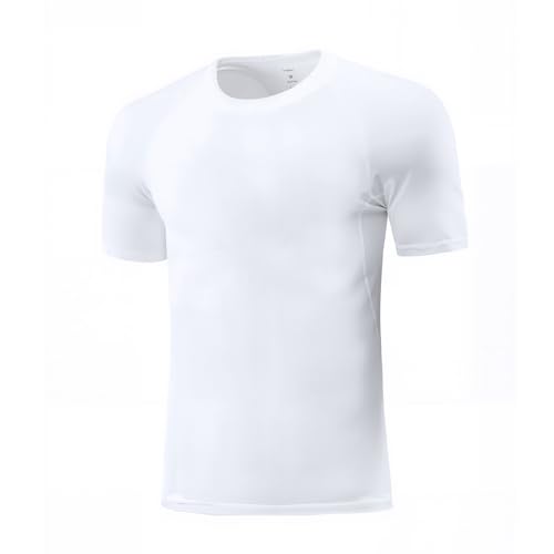 Towintec Camiseta Compresión Térmico de Manga Corta para Niños Capa Base Manga Corta jóvenes Chicos Transpirable Camisetas Interiores Secado Rápido Compression Shirt Atletismo Gimnasia Fútbol