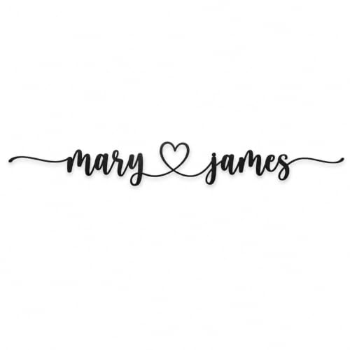 Personalized Metal Heart Name Sign – Custom Couples Wall Art