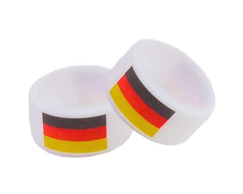 Vape Band 22 24 mm Ring Anti SILVER-STAGE Rutsch Silikon Schutz Vape Bands RDA RTA Flagge (Germany Deutschland) Cover