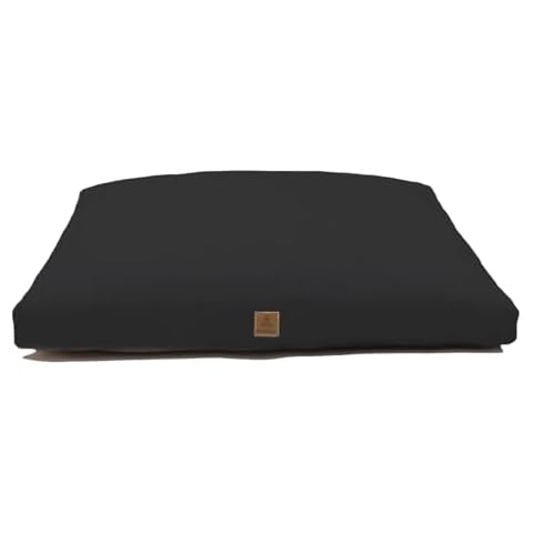 FelizMax Zabuton Meditation Mat (36"×28"×3") Luxurious Meditation Cushion for Kneeling Sitting Large Floor Pillow Zafu/Bench-Washable Cotton Cover 100% Organic Cotton Filling (Black) Cover