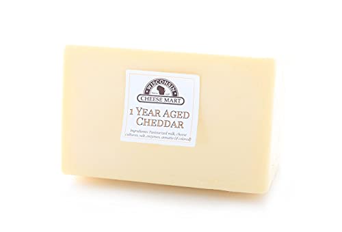 Cheddar Cheese 1 Year Aged White 40oz Half Loaf - Thumbnail 2