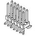 15-91-2080, Conn Unshrouded Header HDR 8 POS 2.54mm Solder ST SMD C-Grid Tube (100 Items)
