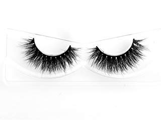 Lunamoon 3D Mink False Eyelashes Siberian Mink Fur Long Thick Hand-made Reusable Eyelashes Natural Look for Women’s Makeup 1 Pair Pack (Angelina)