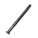 HORI Terrassenschrauben | Schrauben | Edelstahl gehärtet | inkl. Bit | für Aluminium Unterkonstruktion | Edelstahlschrauben | Holzschrauben | Terrasse I 100 Stück I Größe 40 x 5,5 mm