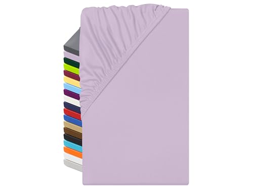 npluseins Drap-housse en microfibre - Respirant et convient aux personnes allergiques - 1519.2192 - 80-90 x 190 cm - Lilas