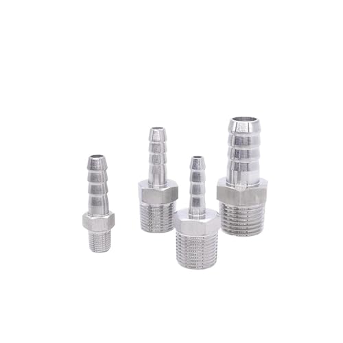 Conector inox 304 de manguera a rosca M18 para alta presión industrial resistente 2
