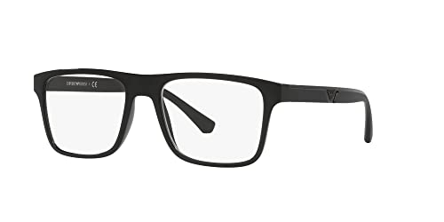Emporio Armani Men's Ea4115 Prescription Eyewear Frames with Two Interchangeable Sun Clip-ons Rectangular2