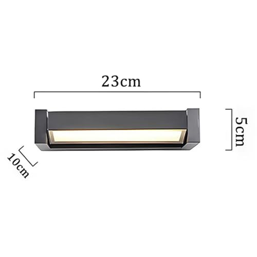 Apliques de pared LED exterior IP65 moderno rectangular de 23cm con luz blanca 2