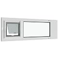Liberty Cat Door for Sash Windows | Cat Door for Aluminum Frame Windows | Economical Sturdy Window Insert | White Frame | 31" - 34" Width Range