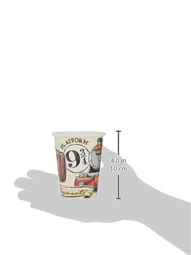 Bicchieri Di Carta Harry Potter - Confezione Da 8, 266ml, Tema Piattaforma 9 E 3/4 - Foto 5