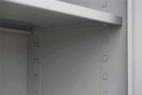 Foto von 2X Flügeltürenschrank komplett montiert 1800x800x380mm Metallschrank abschließbar blau Stahlblech Lagerschrank Aktenschrank Büroschrank Werkzeugschrank 4 Fachböden 530331