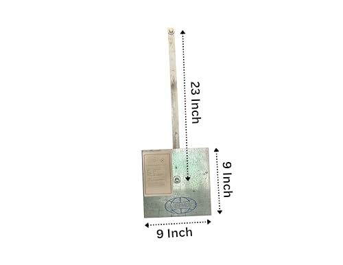 Image of Edamen 9 inchx9 inch GI Earth Plate sheet with connected strip for High Load Capacity Up t0 3kw /3000W For Industry Home Office Protect From High current Flow