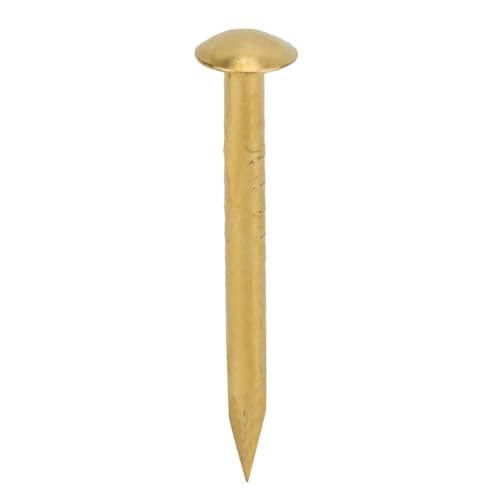 100 Piezas Clavos de Cabeza Redonda, Accesorios de Bronce Vintage para Manualidades, Disponibles en 10mm, 15mm y 18mm - Material de Latón Duradero, Perfectos para DIY y Decoració (18 mm de largo)