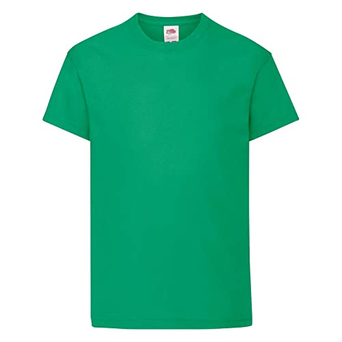 Fruit of the Loom Kids Original T-Shirt Single Kelly Green
