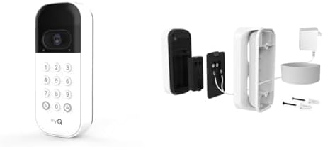 myQ Smart Garage Video Keypad & Wired Power Adapter Kit with Wide-Angle Camera, Customizable PIN Codes & Smartphone Control–Works with Chamberlain, LiftMaster and Craftsman openers, White