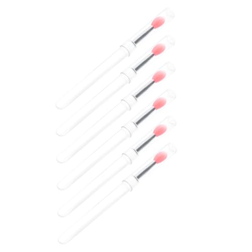 FOMIYES 6 Piezas Pincel De Labios Cepillo De Labios Suave Varitas De Brillo De Labios Cepillo De Lápiz Labial Cosmético Cepillo De Máscara De Labios Aplicador De Maquillaje Tinte Paleta Pd