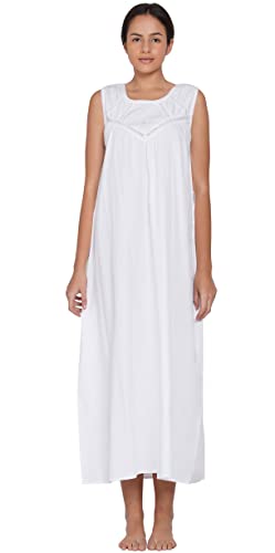 Chemise de nuit longue contre les nuits agitées coupe ample fluide blanche