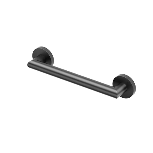Image of Gatco 960MX Glam 12 inch L Grab Bar, Matte Black /ADA Compliant Stainless Steel Safety Grab Bar for Bathroom