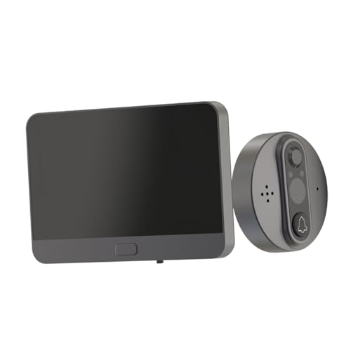 Sonnette visuelle connectée écran 4.3 interphone à distance et œil de chat électronique - 2