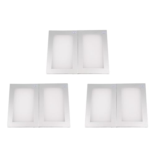 Sxmrmnx 6 marcos de aluminio para impresión de pantalla A4, pantalla de poliéster estirada de seda 120T para placa de circuito impreso