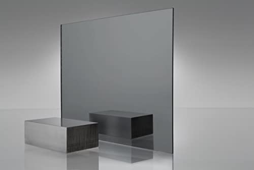 Image of AZM Displays 1 /8 inch (3mm) Black Mirror Acrylic Plexiglass Plastic Sheet 12 inch x 12 inch Nominal Size