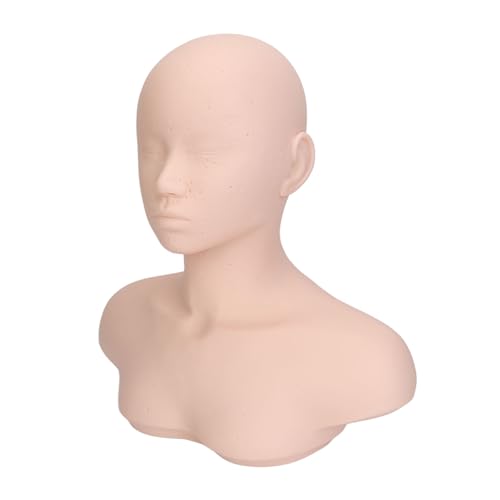 Cabeza de maniquí de masaje con hombros de goma suave de PVC de alta fidelidad