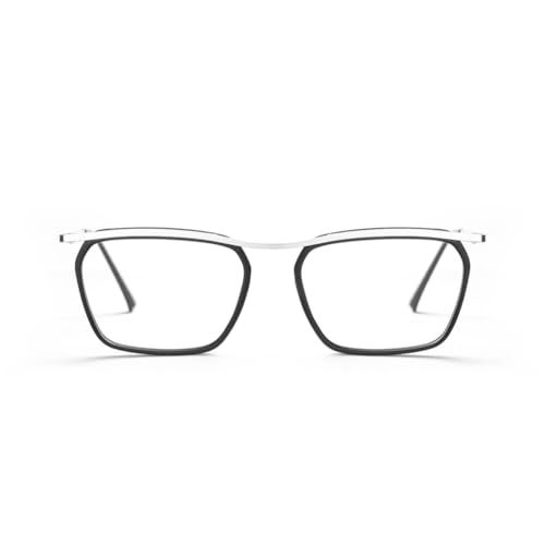 Image of SAM AND MARSHALL CHARLIE Eyeglasses - Light Weight Blu-Cut Computer Glasses With Tinted Metal Frames - Prescription Friendly Rectangle Shape for Men & Women