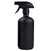 Focus Nutrition Black Boston Round Glass Bottles, 16oz | Glass Spray Bottle & Soap Dispenser | Reusable for Cleaning & More | Set of 2