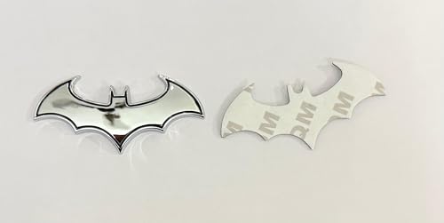 Image of Chrome-Black Batman 3D Logo (8cmx3cm) Car 3D Attractive Logo Grand Tourer Decal Sport Sticker Auto Accessories Universal