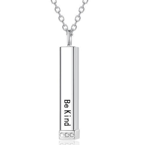 Pendentif barre verticale 3D argent pour le style vestimentaire quotidien