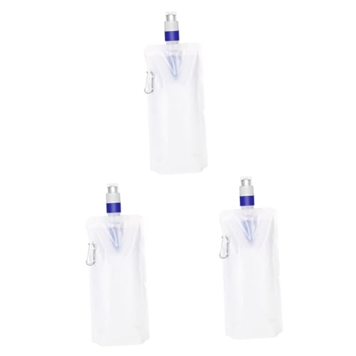 Kisangel 3pcs Convenient Water Bag Folding Water Pouch Collapsible Water Container Bag Portable Water Filter Bag Hiking Supply Reusable Water Container