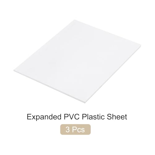 Image of Expanded PVC Plastic Sheet 7 /64 inch Thick, 8.5 inchx11 inch Lightweight Rigid Foam Sheet, [for Crafts Signage Displays Digital Screen Printing] - White / 3 Pcs