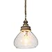 Creative Co-Op Glass and Mango Wood Ceiling Pendant Light