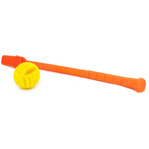 HUNTER Hundespielzeug FLINGERZ Ball, befüllbarer Gummiball für Apportiertraining, pfeift beim Fliegen, schwimmfähig, kompatibel mit Schleuderstab, robust & gut sichtbar, Größe: 7 cm