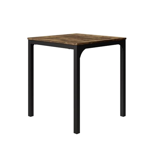 Vicco Table de Salle à Manger Fyrk, Noir/chêne Rustique, 70x70cm, Convient pour Salle à Manger, Cuisine ou espaces extérieurs Couverts