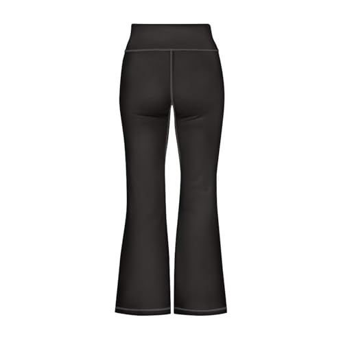 Pointodoor Calça de ioga de cintura alta casual longa rodada calça de moletom justa para meninas de
