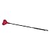 cladele Black 18.8 Inch Horse Whip, Premium Riding Crop Horse Whip with Silicone Pink Heart Head for Equestrian Sports, Non-Slip Beads Handle