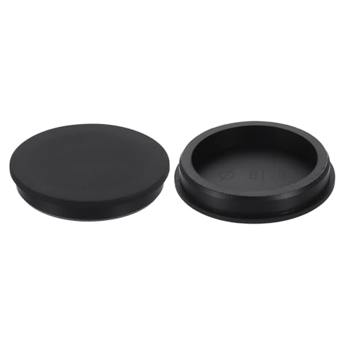 Image of uxcell 2Pcs Silicone Hole Plug, Waterproof Round Rubber Stoppers Bottle Seal Plugs Tube Pipe End Caps for 80mm /3.15 inch Hole for Bathtub Bottle, Black