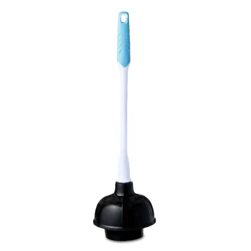 Toilet Plunger with 16-inch Ergonomic Plastic Handle, 1 piece