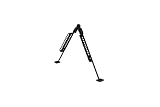 Airsoft Tactical Rifle Steel Bi-Pod Stand (Color: Black)