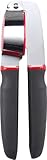 GoodCook Touch Dishwasher Safe Garlic Press with Stainless Steel Head, Black/Red