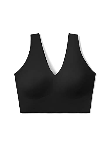 True & Co Womens True Body V Neck Bra, Black, Xl 38C-D 40A-B Us #TOP4